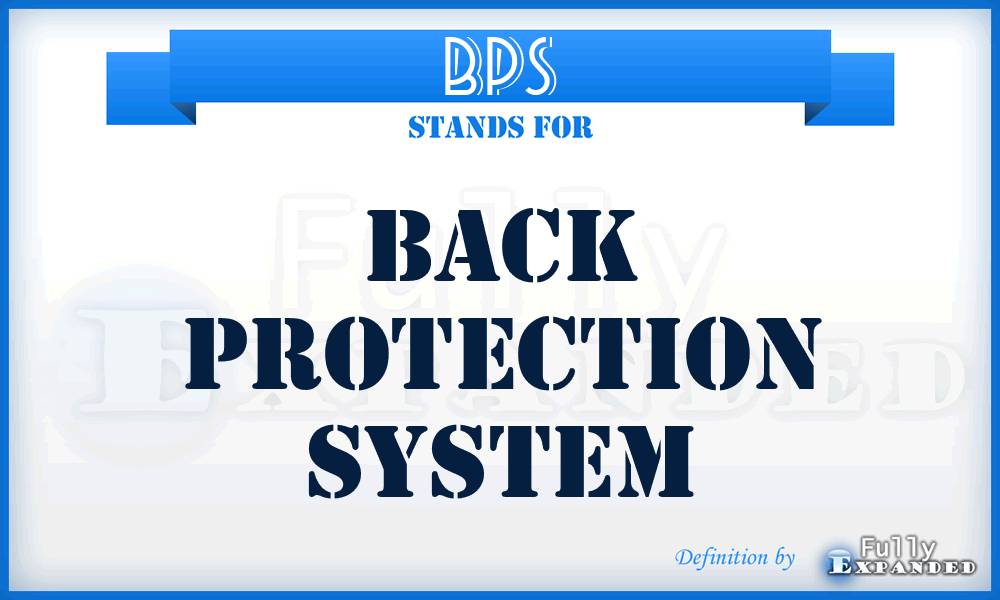 BPS - Back Protection System