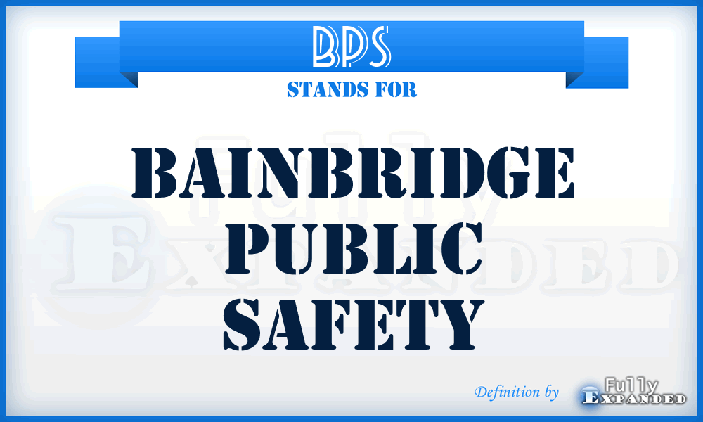 BPS - Bainbridge Public Safety