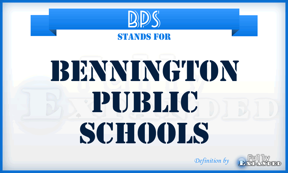 BPS - Bennington Public Schools