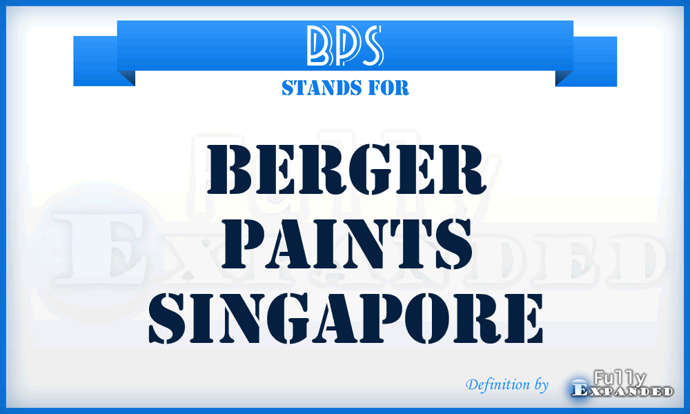 BPS - Berger Paints Singapore