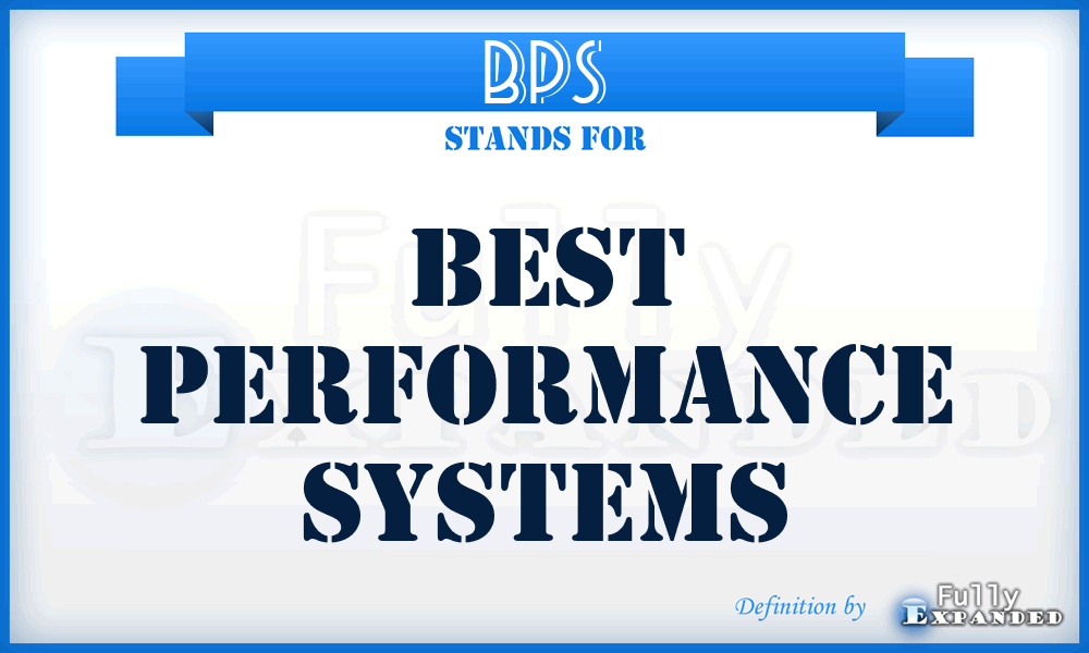 BPS - Best Performance Systems