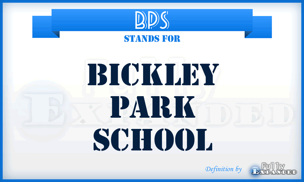 BPS - Bickley Park School