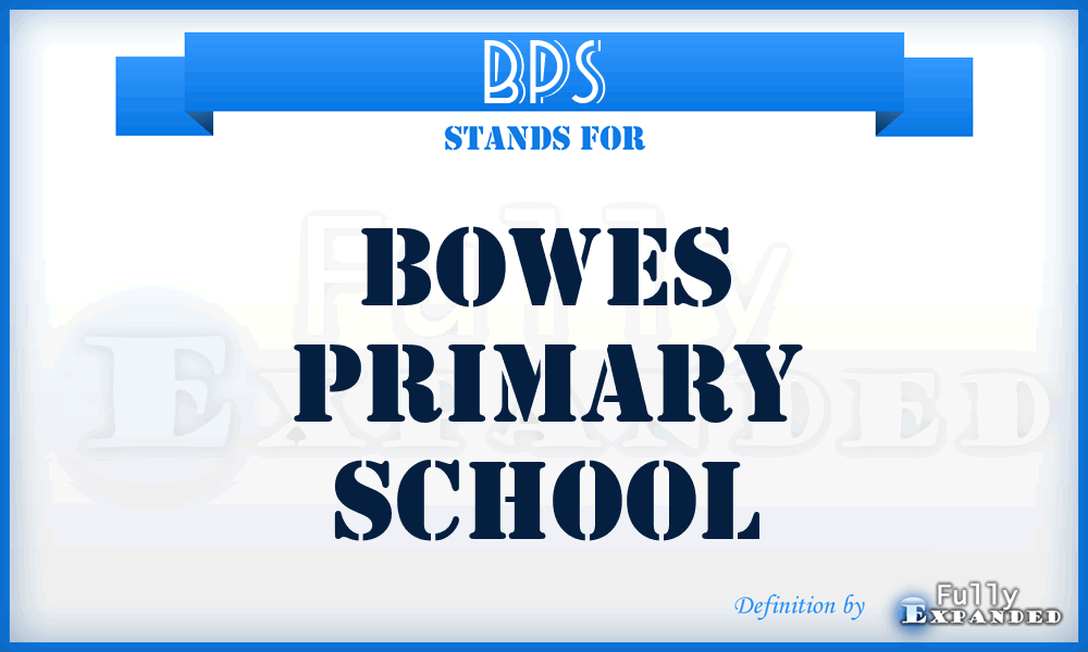 BPS - Bowes Primary School