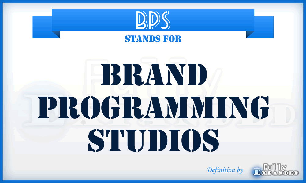 BPS - Brand Programming Studios