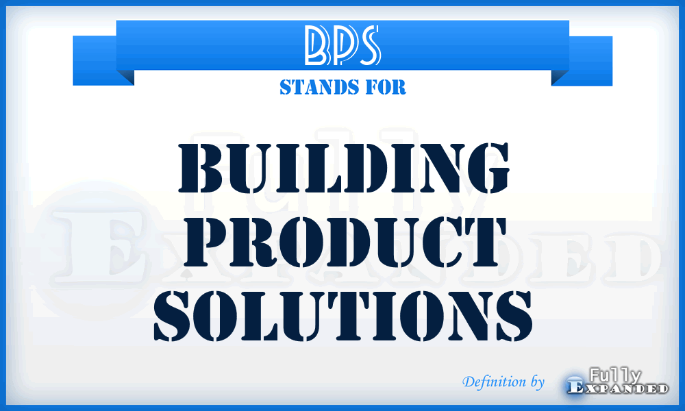 BPS - Building Product Solutions