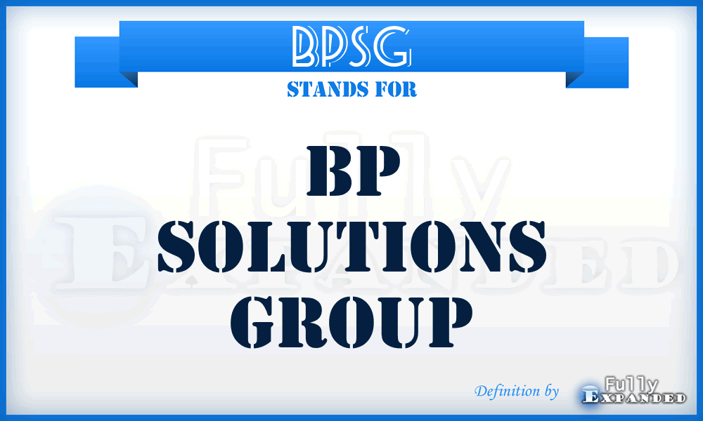 BPSG - BP Solutions Group