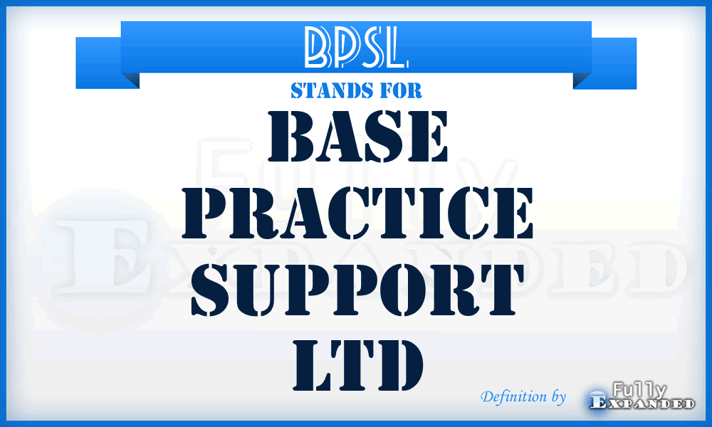 BPSL - Base Practice Support Ltd