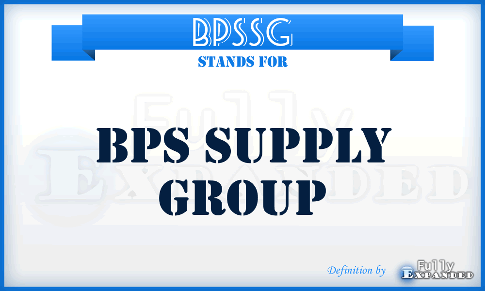 BPSSG - BPS Supply Group