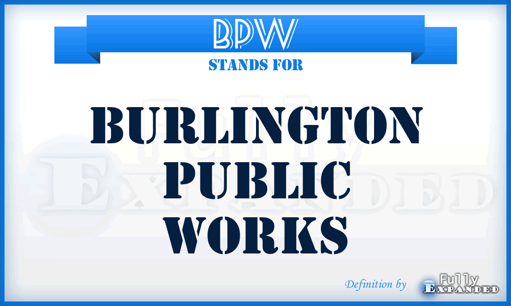 BPW - Burlington Public Works