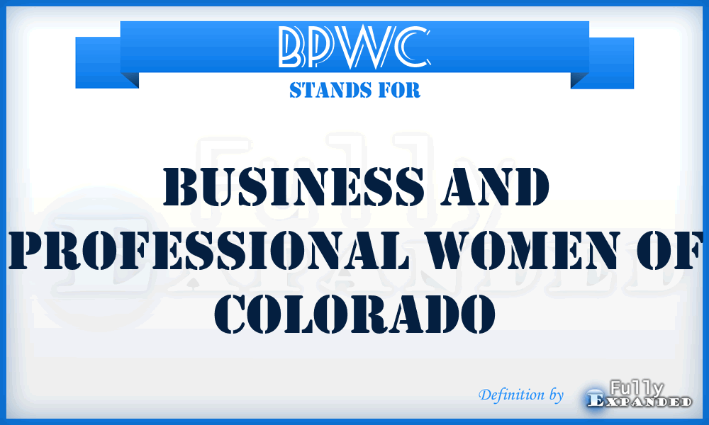 BPWC - Business and Professional Women of Colorado