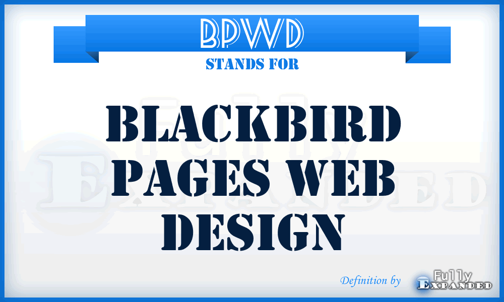 BPWD - Blackbird Pages Web Design