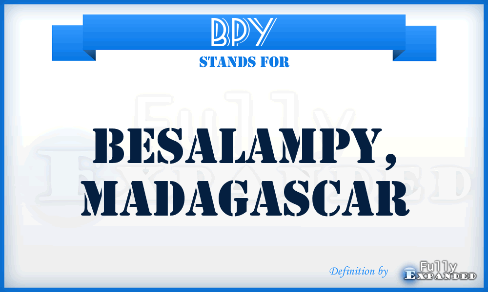 BPY - Besalampy, Madagascar