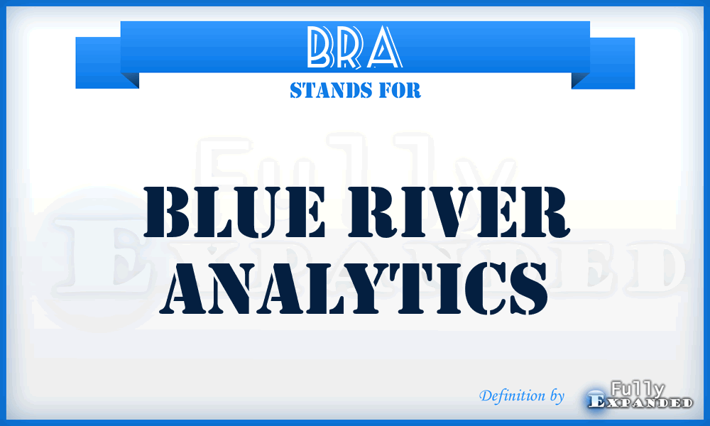 BRA - Blue River Analytics