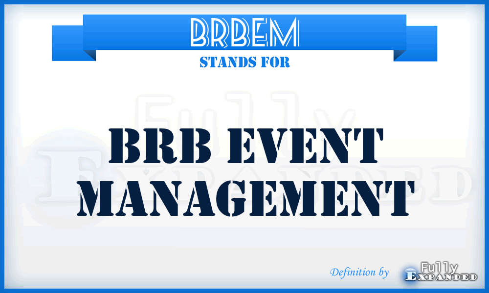 BRBEM - BRB Event Management