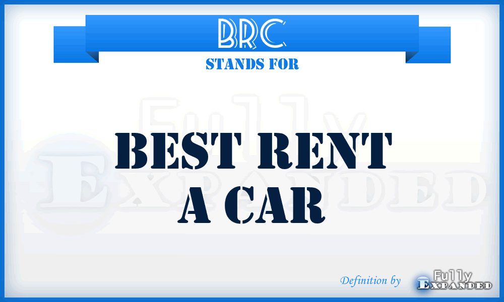 BRC - Best Rent a Car