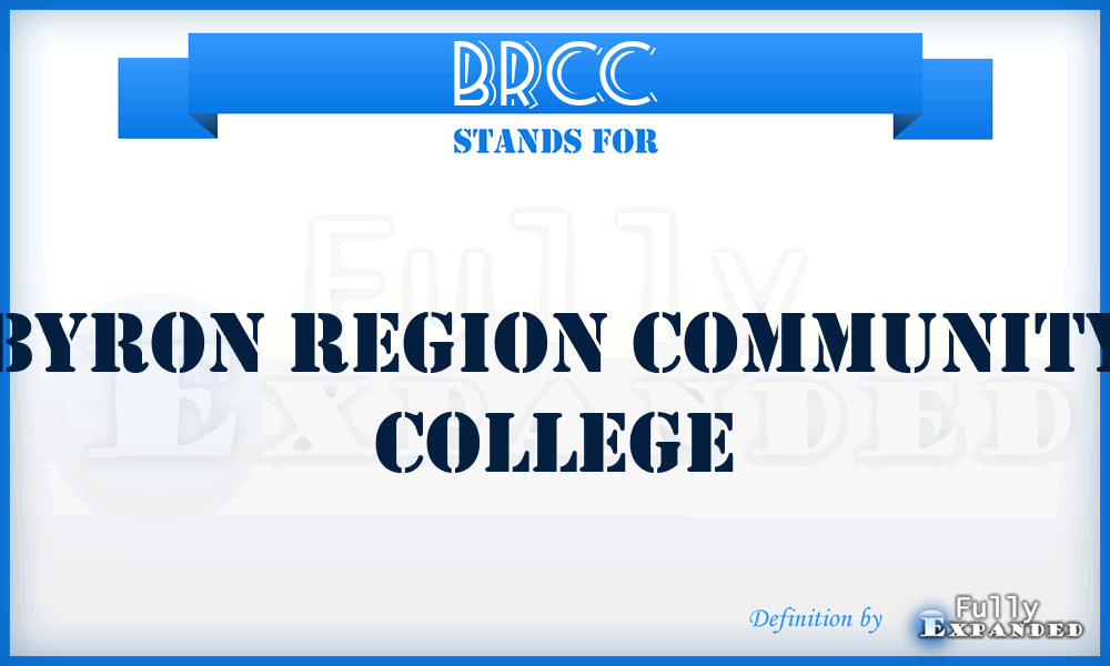 BRCC - Byron Region Community College