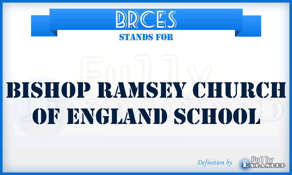 BRCES - Bishop Ramsey Church of England School