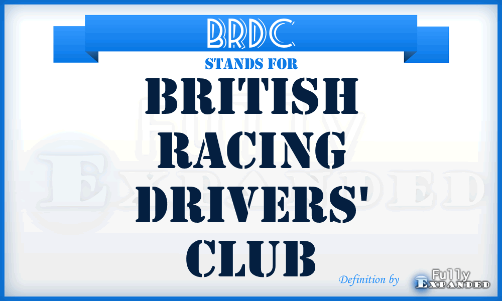 BRDC - British Racing Drivers' Club