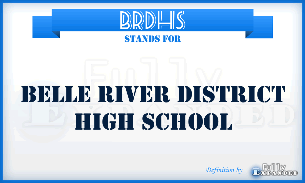 BRDHS - Belle River District High School