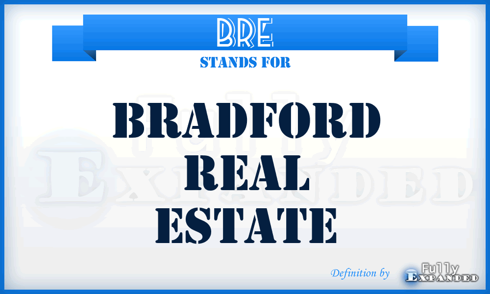 BRE - Bradford Real Estate