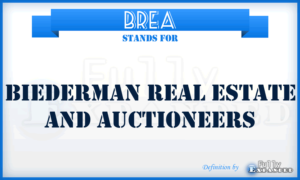 BREA - Biederman Real Estate and Auctioneers