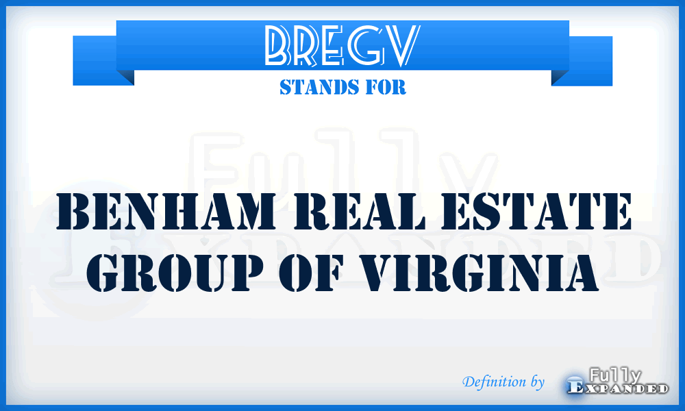 BREGV - Benham Real Estate Group of Virginia