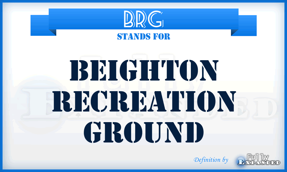 BRG - Beighton Recreation Ground