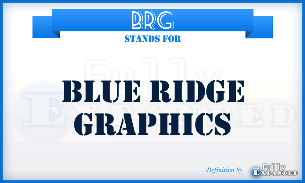 BRG - Blue Ridge Graphics