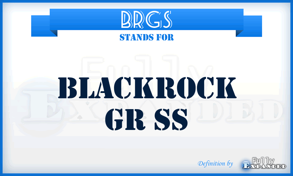 BRGS - Blackrock Gr Ss