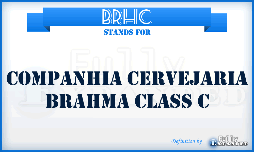 BRHC - Companhia Cervejaria Brahma Class C