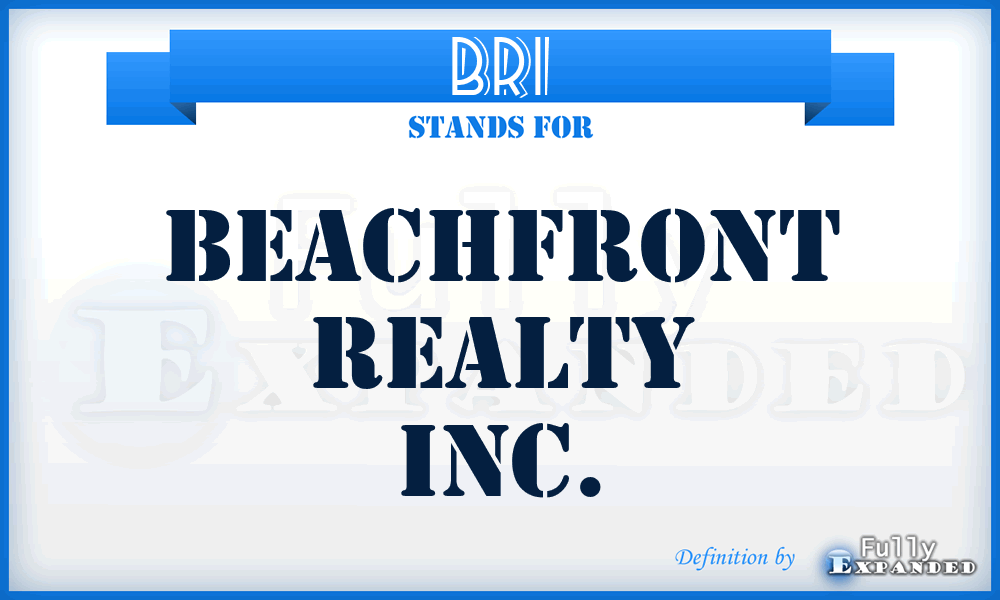 BRI - Beachfront Realty Inc.