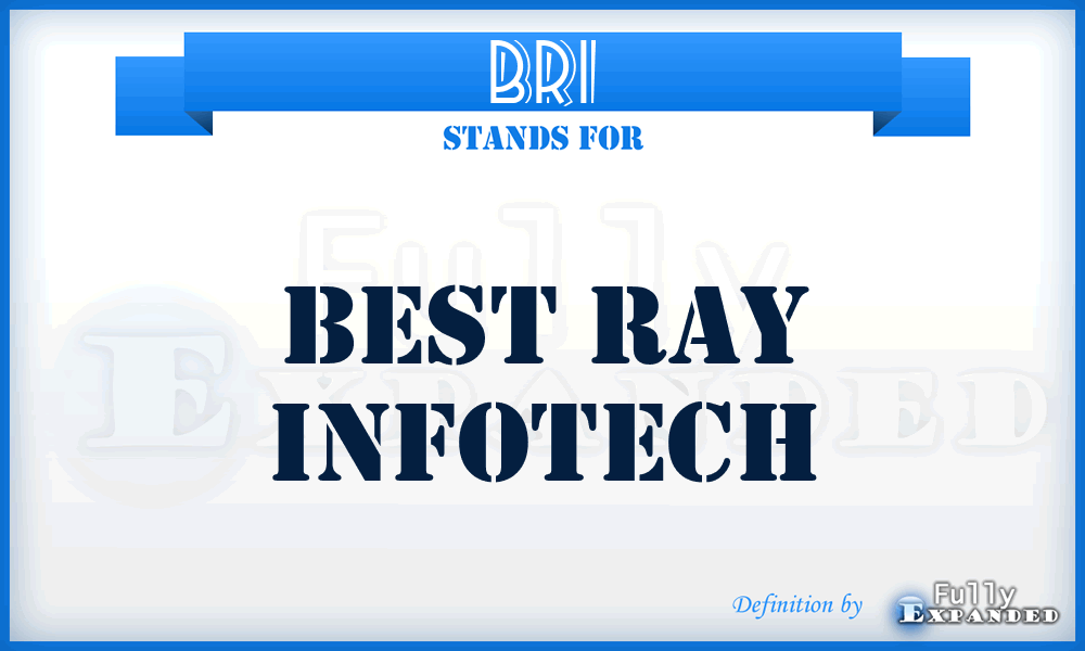 BRI - Best Ray Infotech