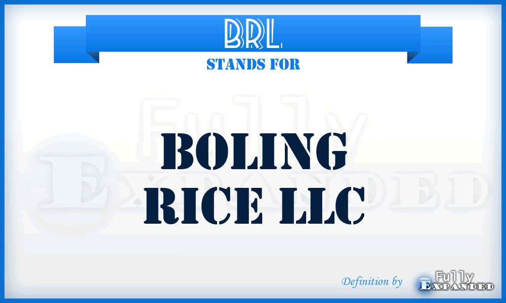 BRL - Boling Rice LLC