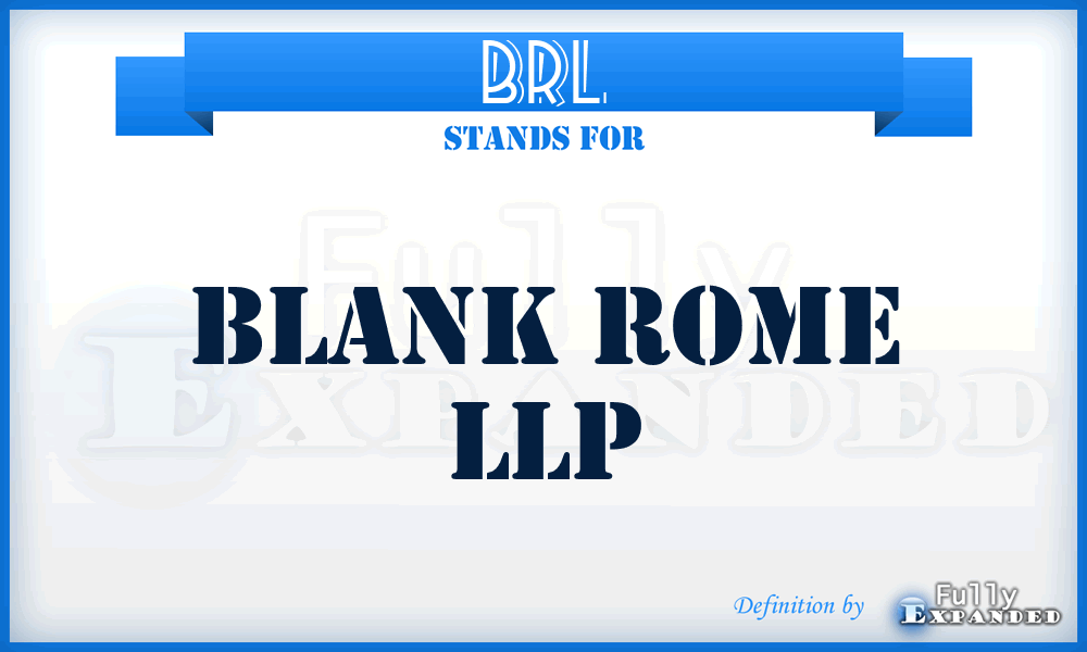 BRL - Blank Rome LLP