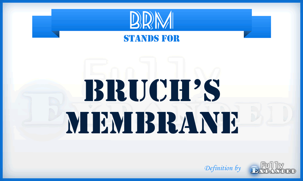 BRM - Bruch’s membrane