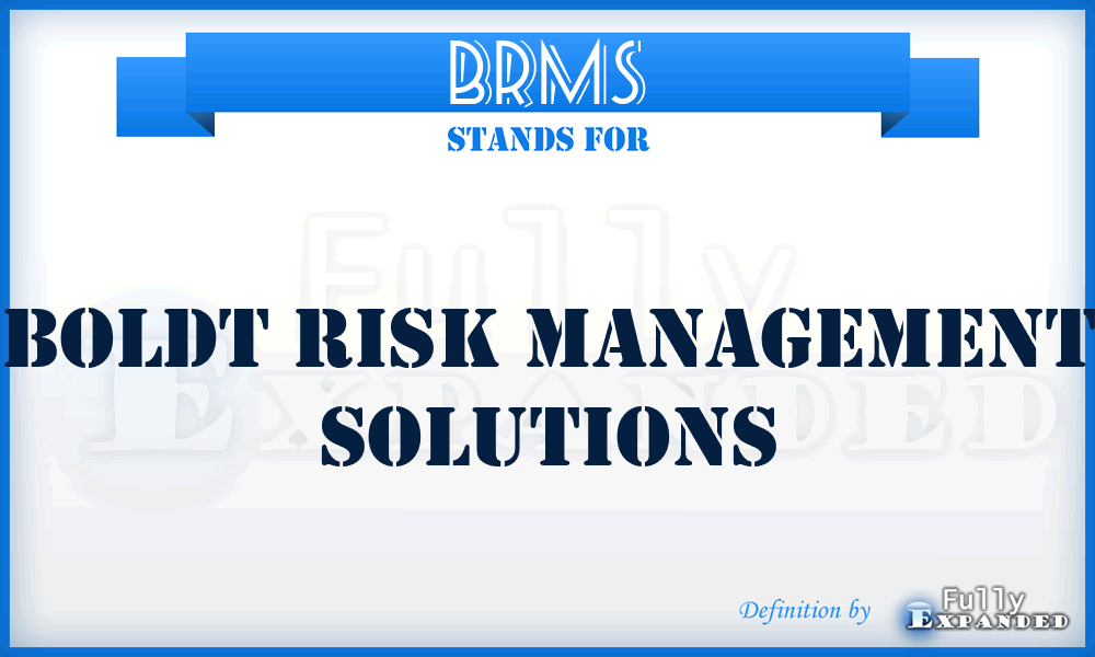 BRMS - Boldt Risk Management Solutions