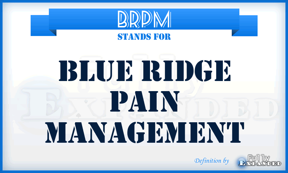 BRPM - Blue Ridge Pain Management