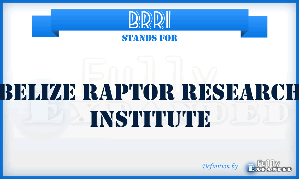 BRRI - Belize Raptor Research Institute