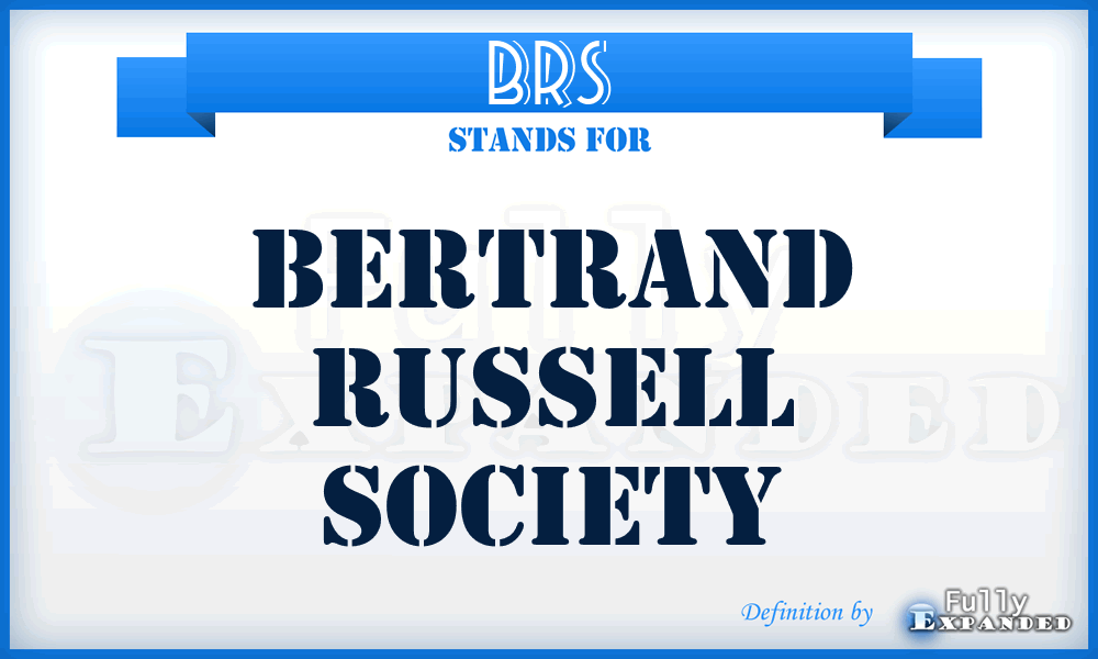 BRS - Bertrand Russell Society