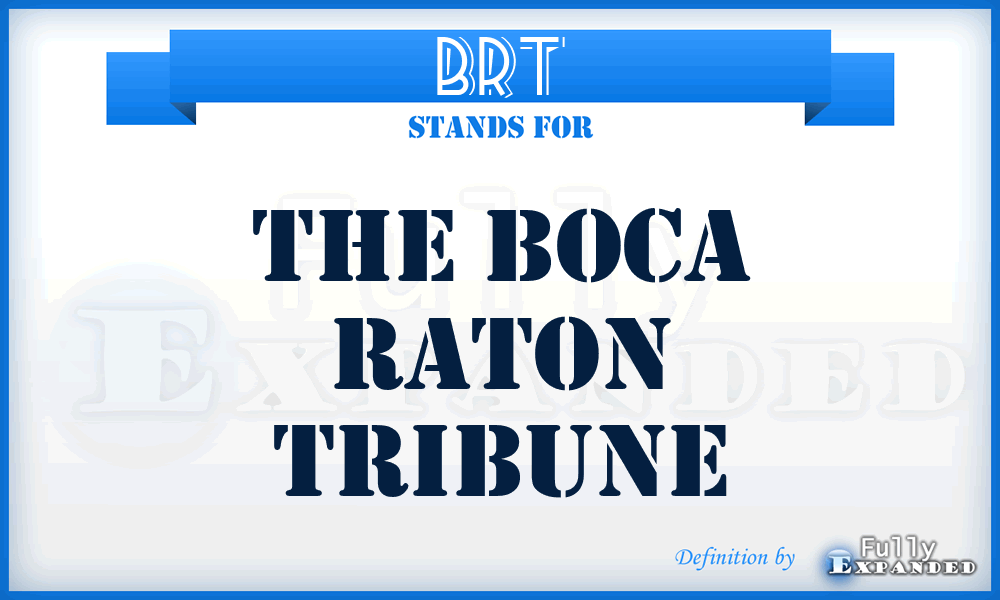 BRT - The Boca Raton Tribune