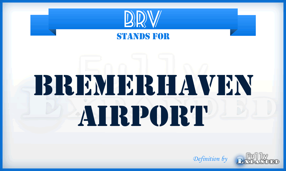 BRV - Bremerhaven airport