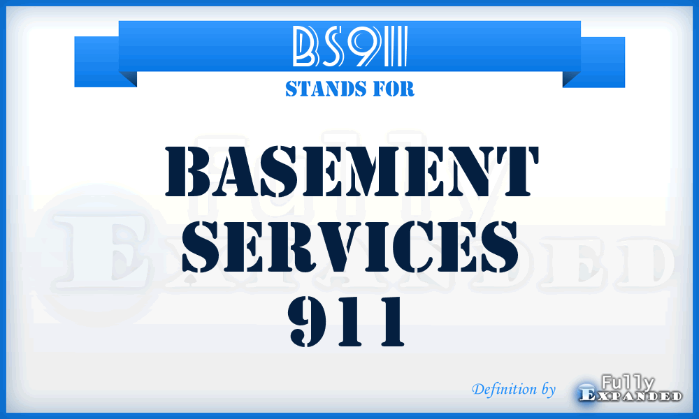 BS911 - Basement Services 911
