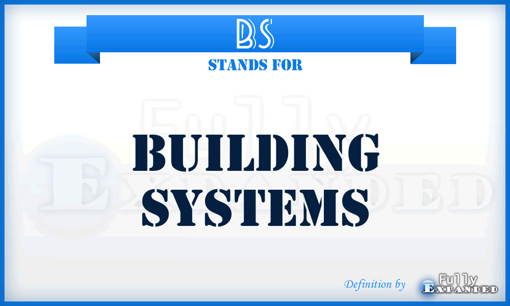 BS - Building Systems