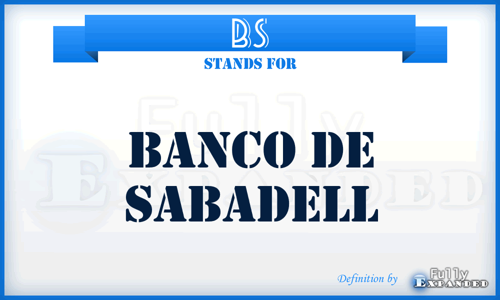BS - Banco de Sabadell