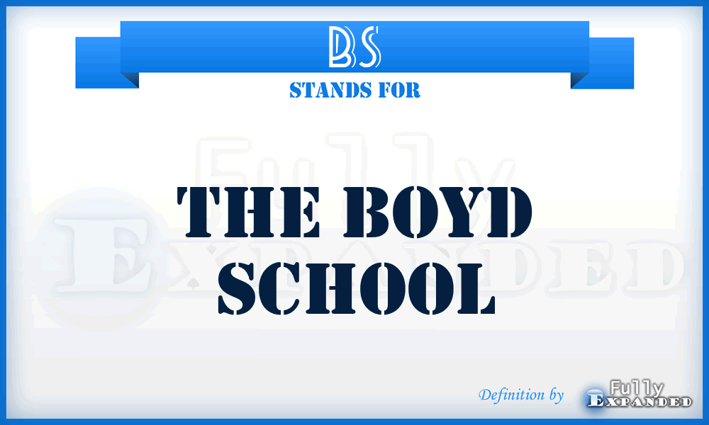 BS - The Boyd School