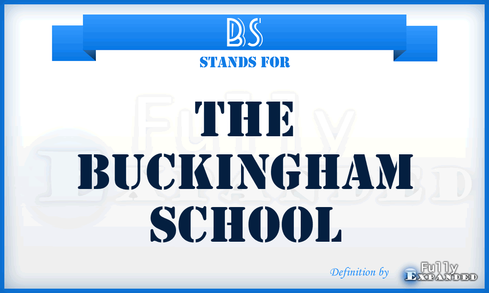 BS - The Buckingham School