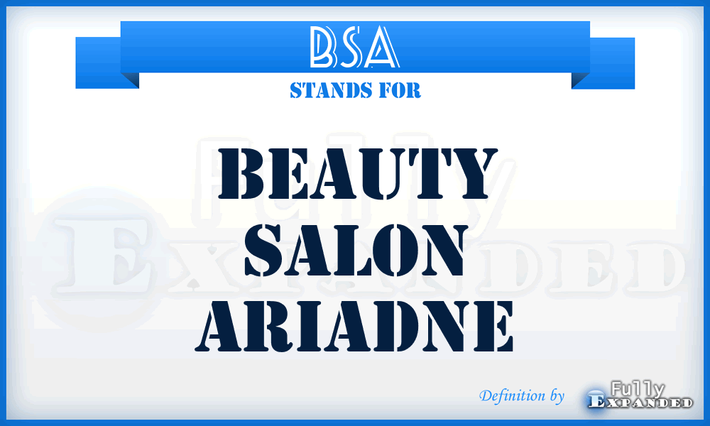 BSA - Beauty Salon Ariadne