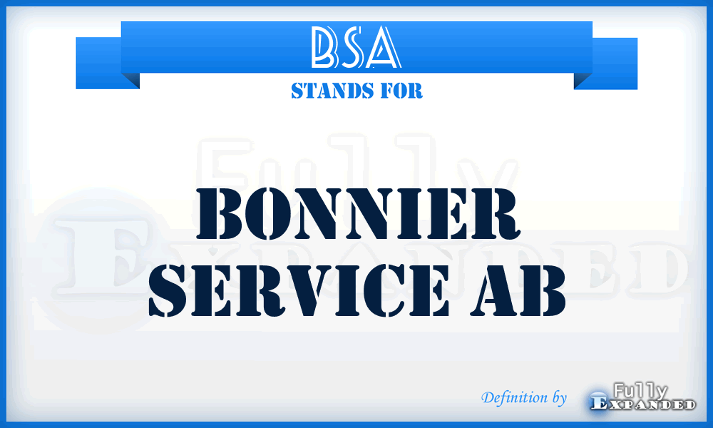 BSA - Bonnier Service Ab