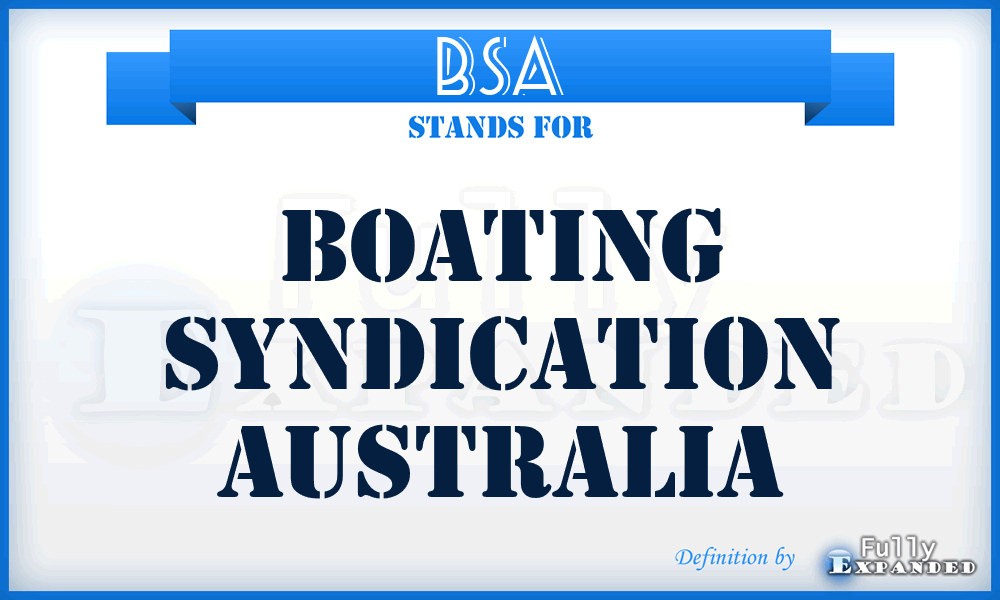 BSA - Boating Syndication Australia
