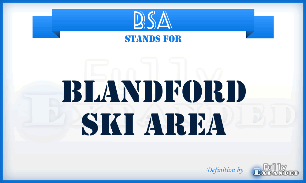 BSA - Blandford Ski Area
